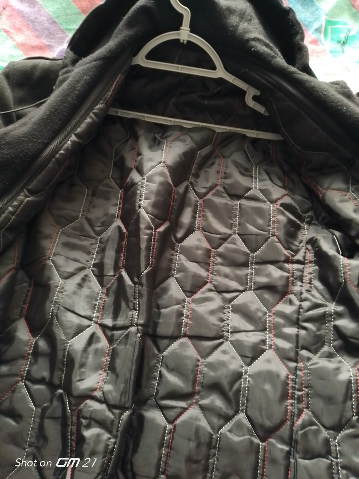 füme renk kaşe mont - Görsel 5