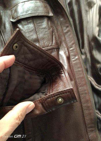 Kahverengi erkek hakiki deri mont larc beden - Görsel 8