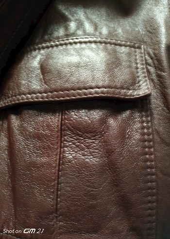 Kahverengi erkek hakiki deri mont larc beden - Görsel 11