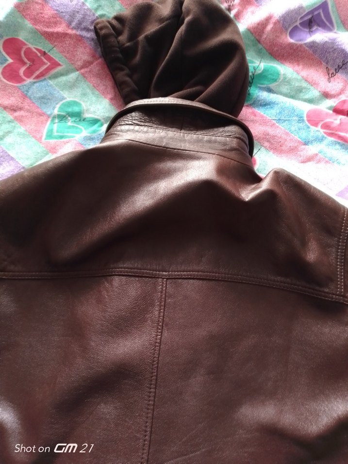 Kahverengi erkek hakiki deri mont larc beden - Görsel 3