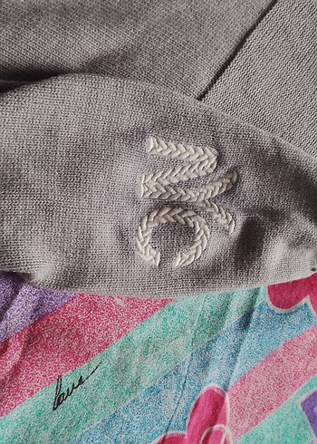 Gri Erkek Triko Kapüşonlu Kazak - Görsel 5