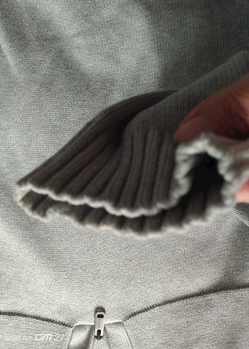 Gri Erkek Triko Kapüşonlu Kazak - Görsel 10