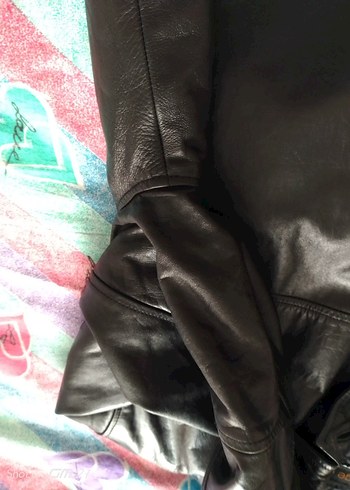 Siyah Deri mont XXL beden - Görsel 11