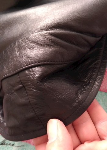 Siyah Deri mont XXL beden - Görsel 10