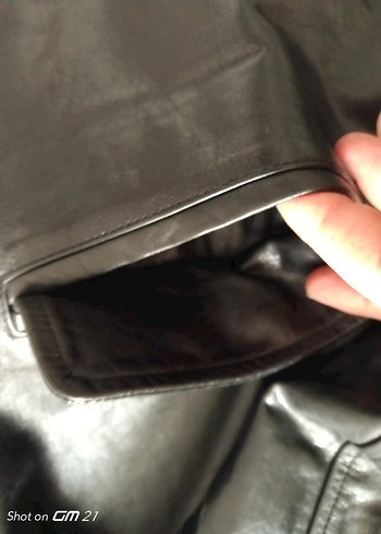 Siyah Deri mont XXL beden - Görsel 12