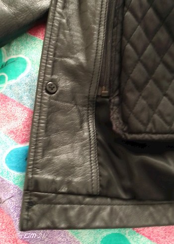 Siyah Deri mont XXL beden - Görsel 9