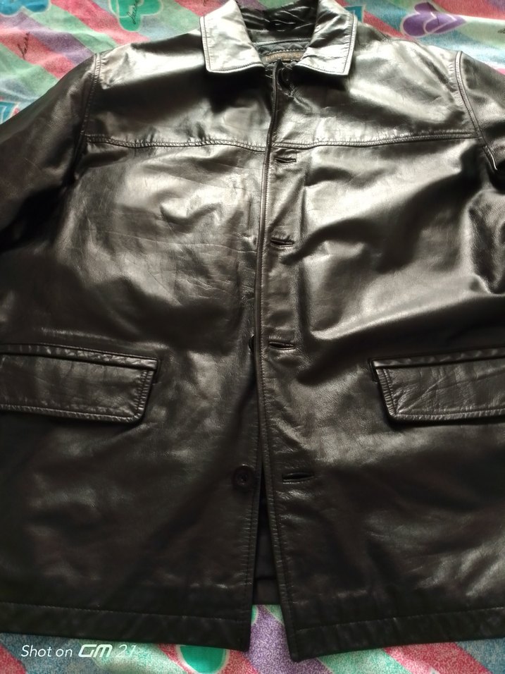 Siyah Deri mont XXL beden - Görsel 2