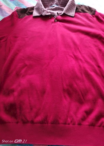 Uzun Kollu Bordo Erkek Gömlek - Görsel 2