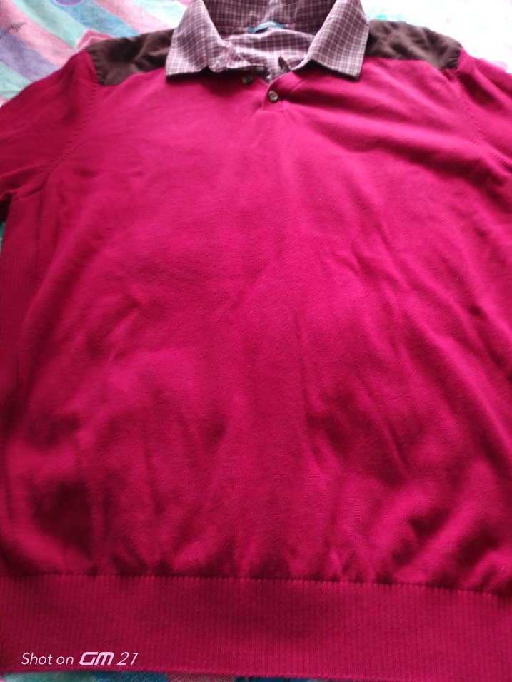 Uzun Kollu Bordo Erkek Gömlek - Görsel 2