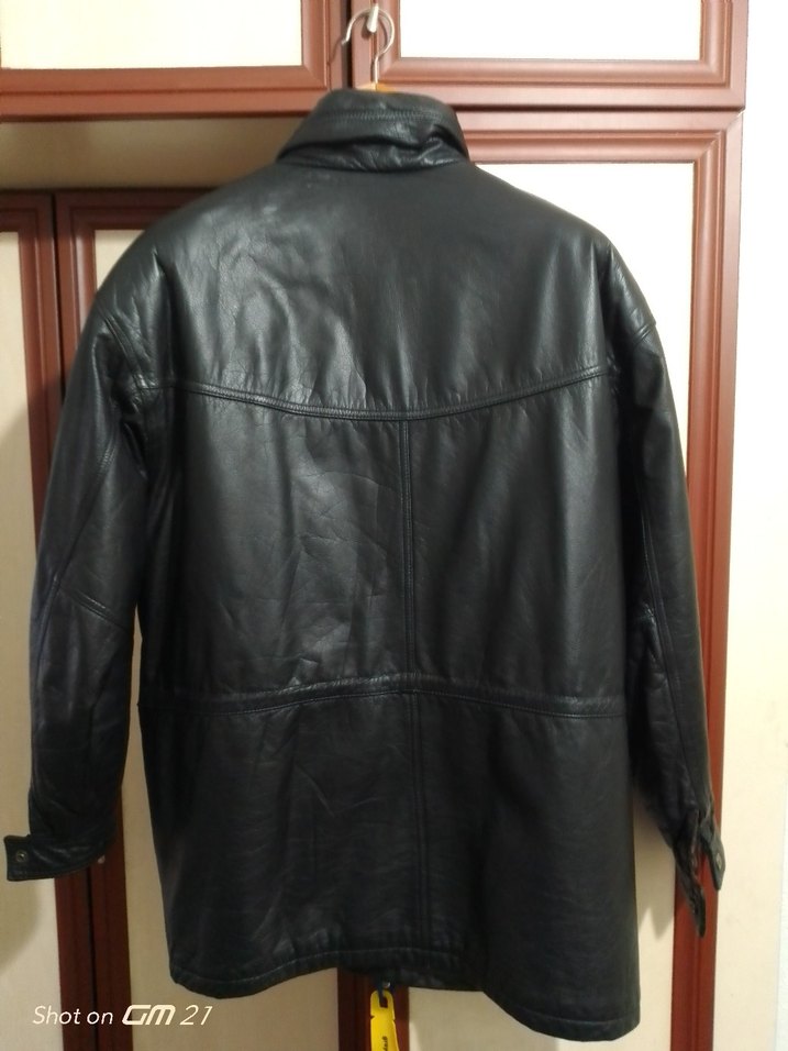 Deri Siyah hakiki mont yurtdışından gelme - Görsel 2