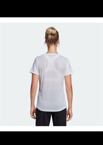 adidas Beyaz Kadın Kısa Kollu Tişört - Görsel 3