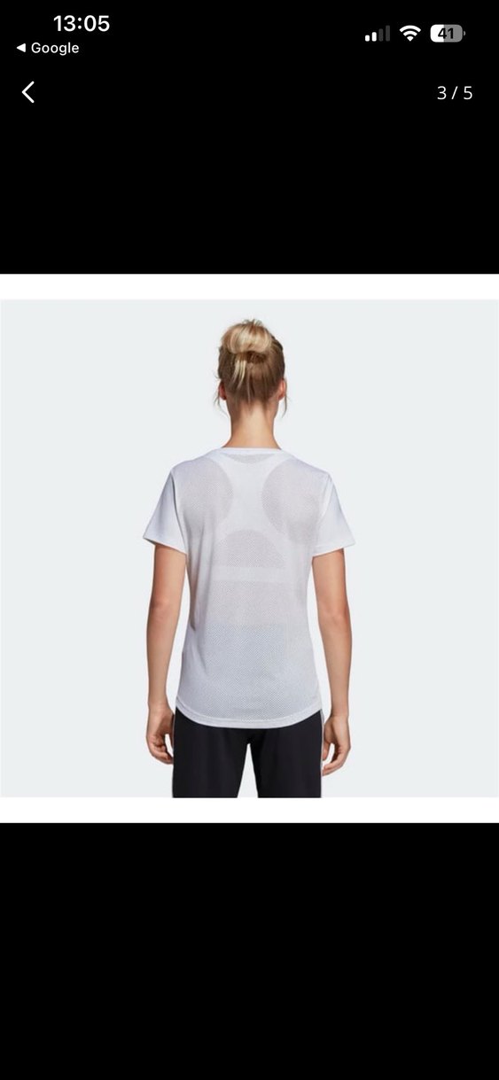 adidas Beyaz Kadın Kısa Kollu Tişört - Görsel 3