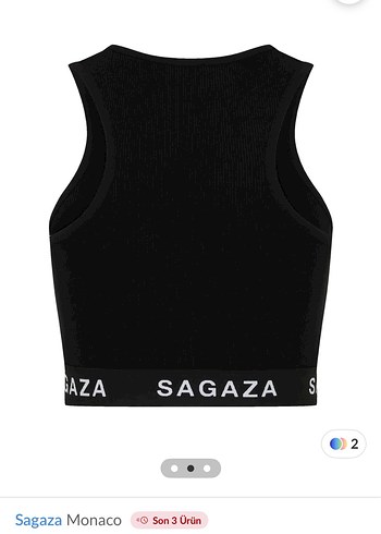 Siyah Spor Kadın Crop Top - Görsel 2