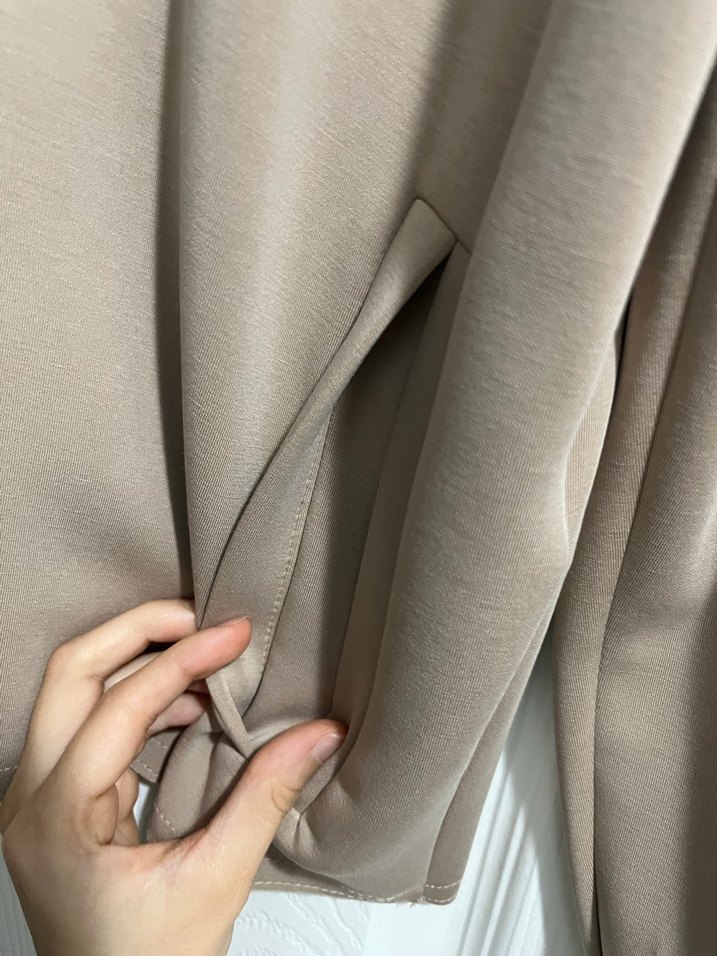 Bej Düğmeli Kadın Blazer Ceket - Görsel 5