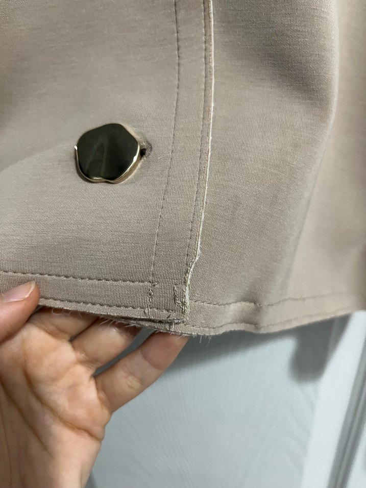 Bej Düğmeli Kadın Blazer Ceket - Görsel 2