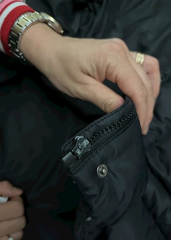 Düğmeli Siyah erkek çocuk mont - Görsel 4