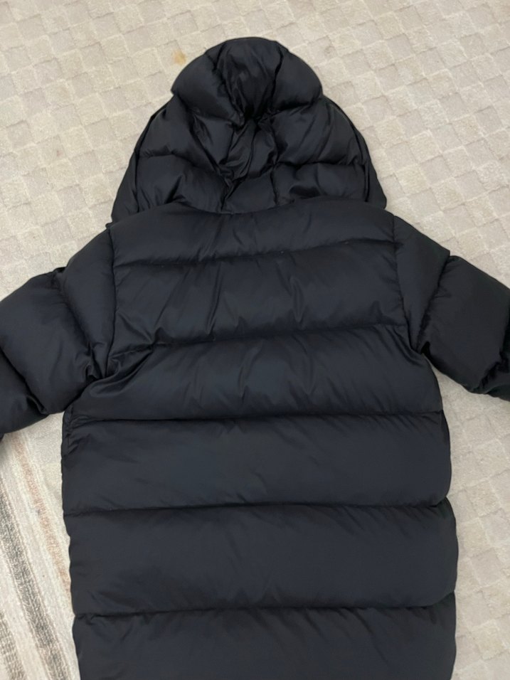 Düğmeli Siyah erkek çocuk mont - Görsel 5