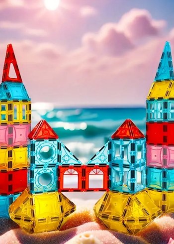 32 Adet Renkli Manyetik Yapı Blokları Eğitici Oyuncak