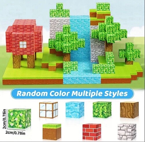 Diğer 100 Parça Minecraft Manyetik Küp Eğitici Oyuncak