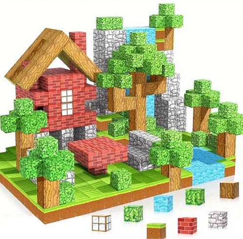 100 Parça Minecraft Manyetik Küp Eğitici Oyuncak