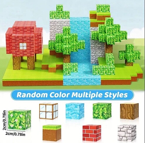 Diğer 2x100 Parça Minecraft Manyetik Küp