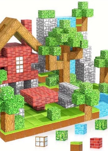 108 Parça Minecraft Manyetik Küp Eğitici Oyuncak