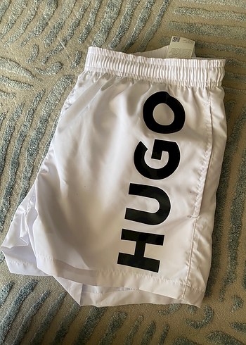 Erkek Beyaz Mini Mayo Şort Hugo sıfır ORJİNAL - Görsel 2