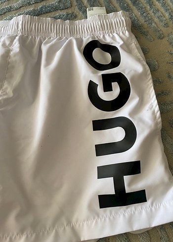 Erkek Beyaz Mini Mayo Şort Hugo sıfır ORJİNAL - Görsel 3