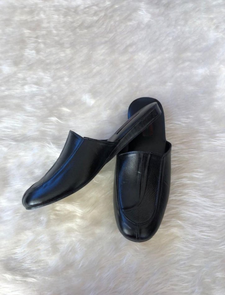 Erkek Siyah Minimalist Ev Terliği - Görsel 3