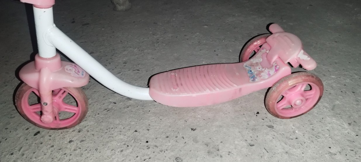 Pastel Pembe Çocuk Scooterı - Görsel 5