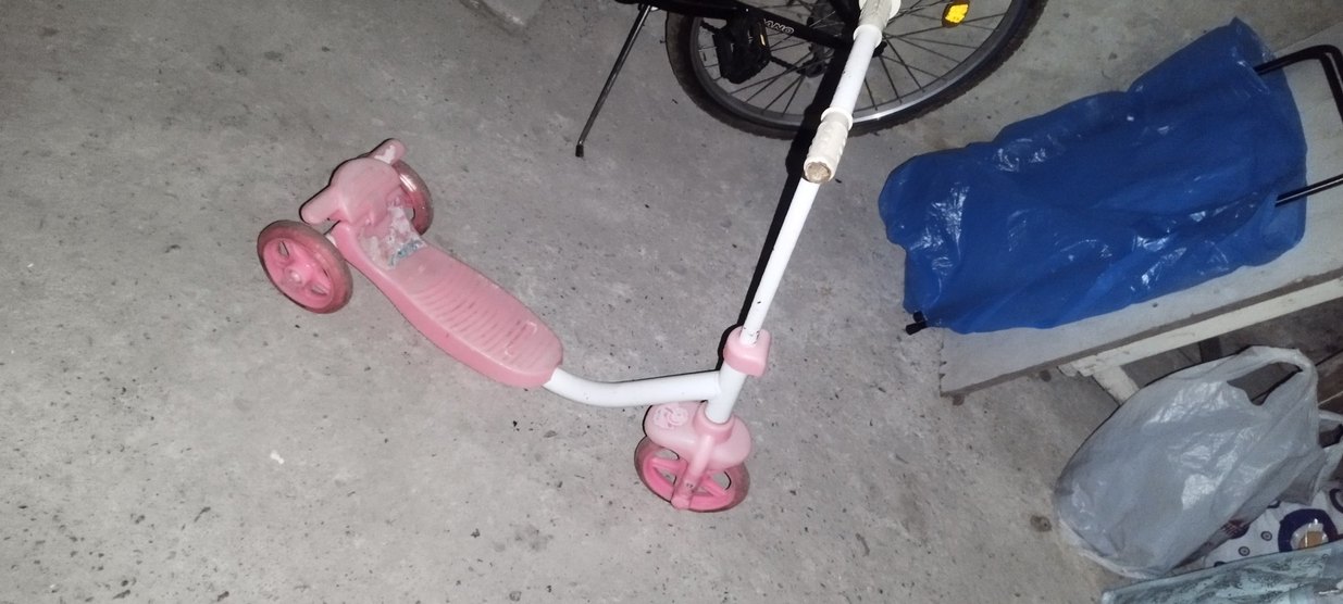 Pastel Pembe Çocuk Scooterı - Görsel 3