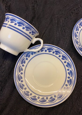 Mavi Desenli Porselen Fincan Takımı - Görsel 2