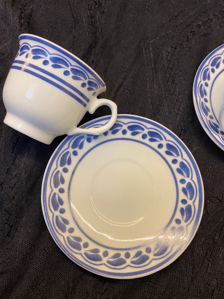 Mavi Desenli Porselen Fincan Takımı - Görsel 2