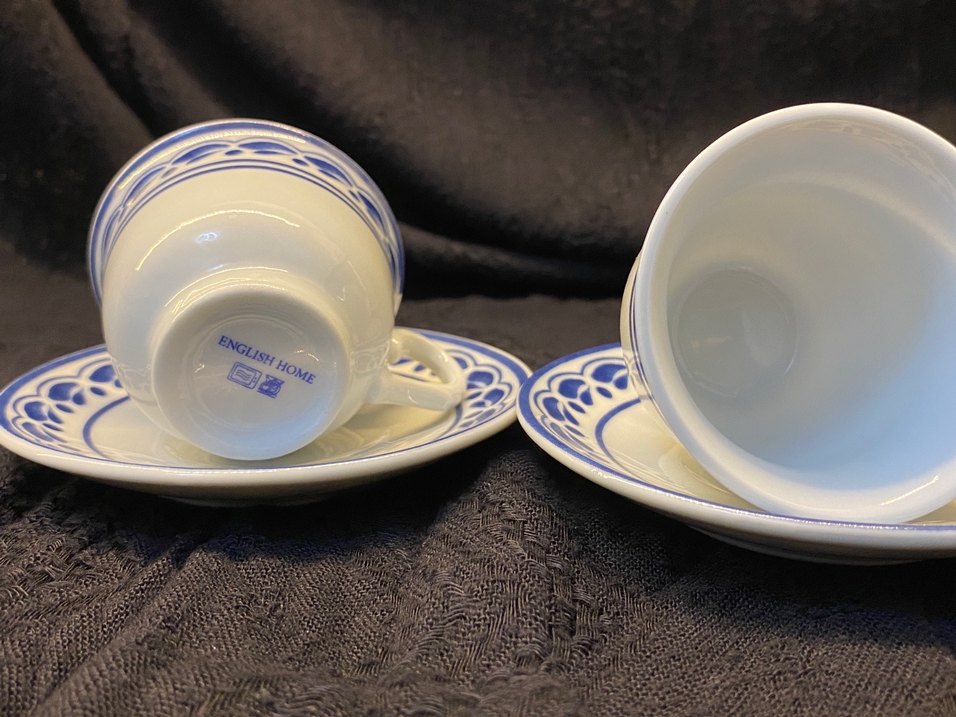 Mavi Desenli Porselen Fincan Takımı - Görsel 3