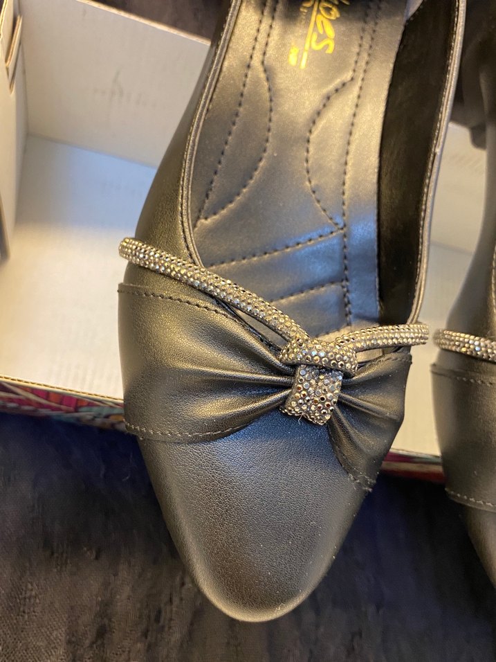 Siyah Fiyonk Detaylı Babet Ayakkabı - Görsel 2