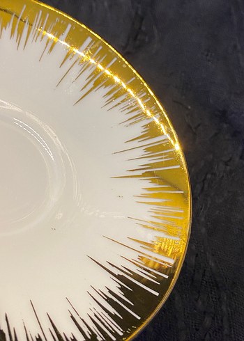 Altın Renkli 6'lı Kahve Fincanı ve Tabağı Seti - Görsel 5