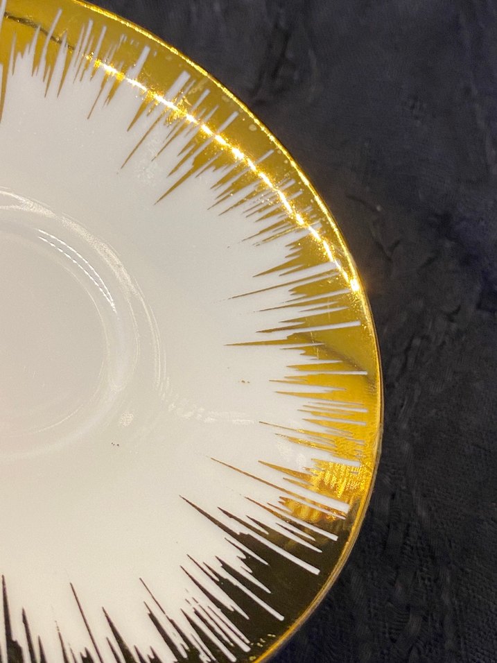 Altın Renkli 6'lı Kahve Fincanı ve Tabağı Seti - Görsel 5