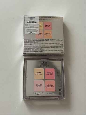 Beden Dior glow face palette 004 rose gold