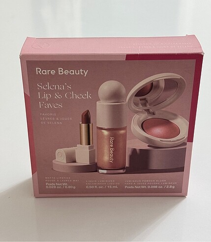 Beden Renk Rare beauty Selenas lip and cheek faves makyaj seti