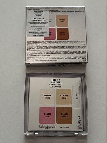 Beden Dior glow face palette 001 universal neutral aydınlatıcı