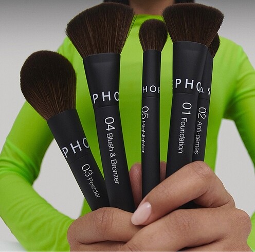 Sephora Sephora çantalı makyaj fırçası seti