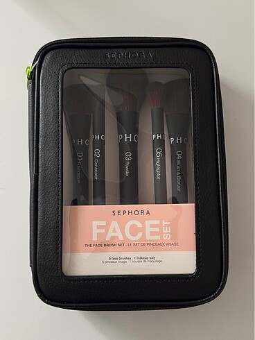 Beden Sephora çantalı makyaj fırçası seti