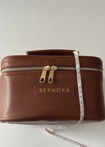 Kahverengi Deri SEPHORA Makyaj Çantası