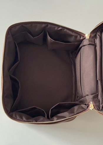  Beden Kahverengi Deri SEPHORA Makyaj Çantası