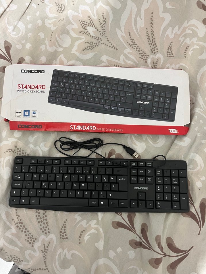 Concord Siyah Standart Kablolu Klavye - Görsel 3