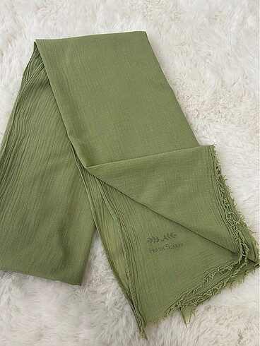 Diğer Fresh scarfs organik pamuk şal orman yeşili