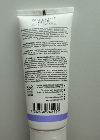 Diğer Homm Yoğ Ayak & Topuk Kremi 100ml