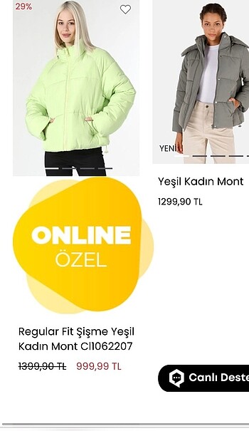 s Beden Colins şişme mont