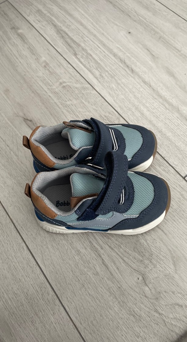 Mavi Gri Çocuk Spor Ayakkabı Cırtcırtlı - Görsel 2