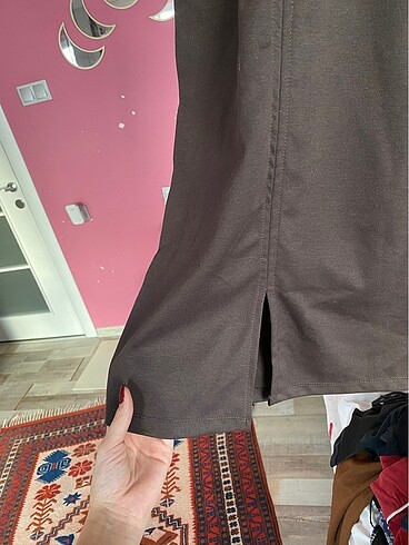 Zara Kahverengi midi elbise